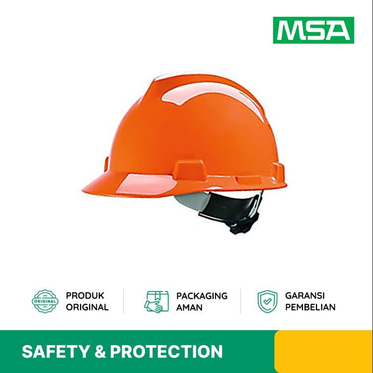 HELM SAFETY LOKAL FASTRACK + CHIN STRAP MSA ORANGE 7062210