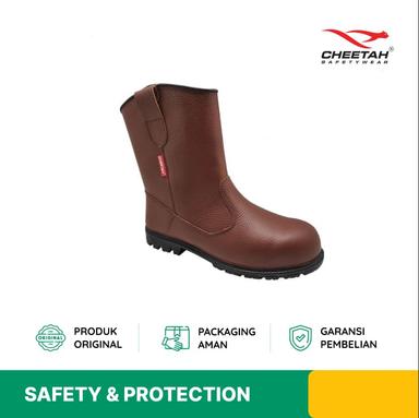 SAFETY BOOT CHEETAH 2288C-6 NITRILE HIGH CUT PULL UP COKELAT UK 6