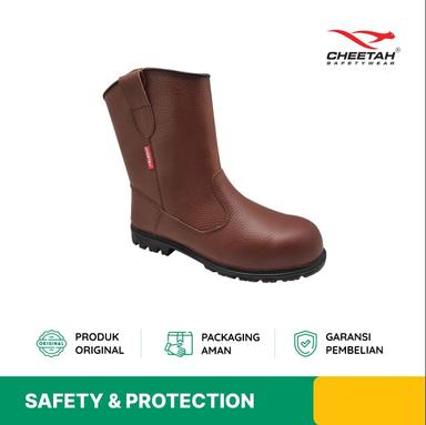 SAFETY BOOT CHEETAH 2288C-7 NITRILE HIGH CUT PULL UP COKELAT UK 7