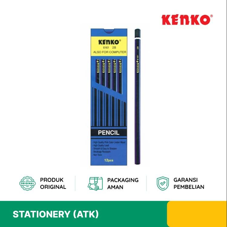 PENSIL KAYU KENKO 6161 2B 1 PACK (12 PCS)