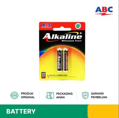 BATTERY ABC ALKALINE AAA 2 - 2 PACK (4 PCS) 8CAB-AAA