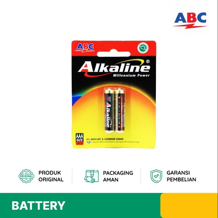 BATTERY ABC ALKALINE AAA 2 - 2 PACK (4 PCS) 8CAB-AAA