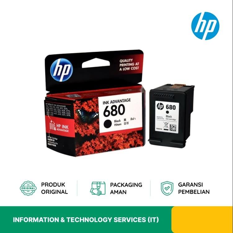 CARTRIDGE INK ADVANTAGE HP F6V27AA 680 HITAM ORIGINAL